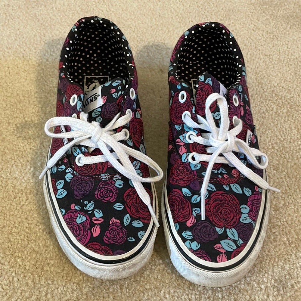 Floral Vans, Women size 7